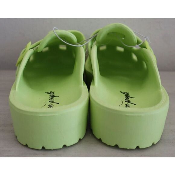 Free People Women's Sz 40 US 9 Lime Green Karlie Buckle Slip-On Clogs - Picture 3 of 7
